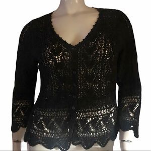 Cami open knit cardigan